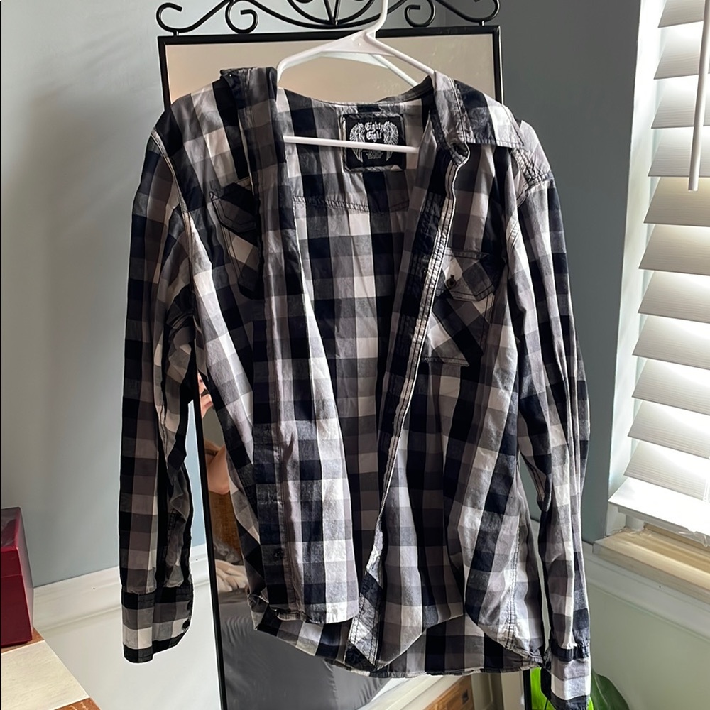 Eighty Eight Monochrome Plaid Shirt